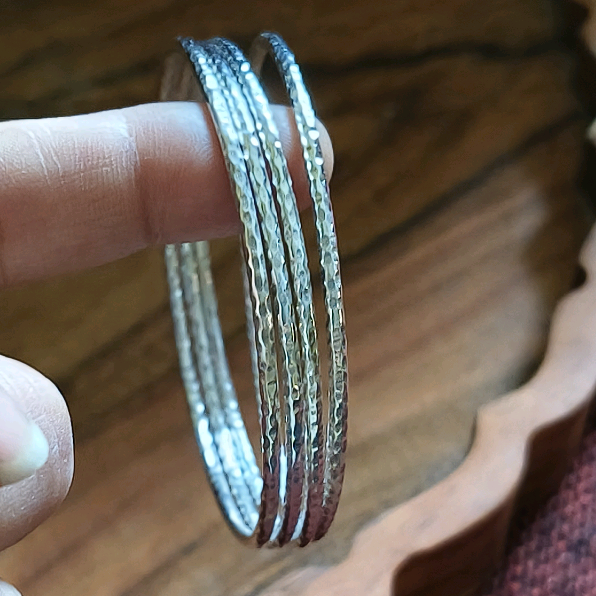 Kaara Hammered Bangles